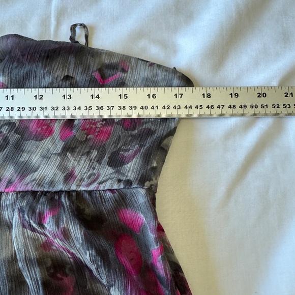 Kensie Pretty Abstract Print Spaghetti Strap Babydoll Satin Tunic Size L Fairy - Picture 12 of 15